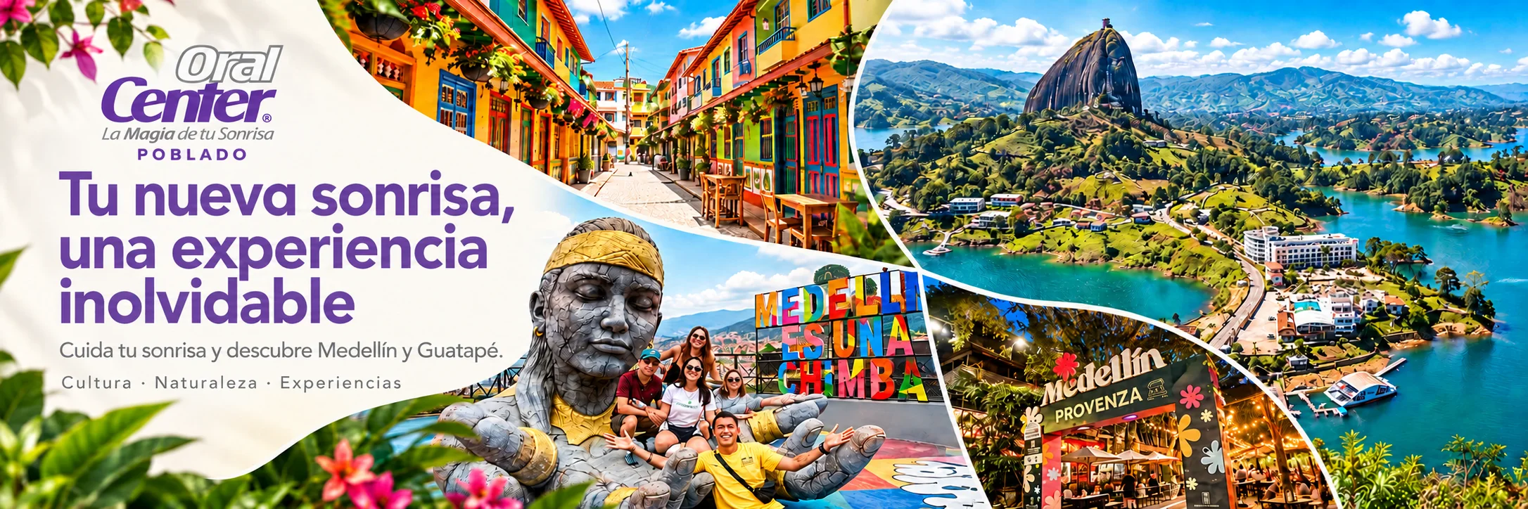 Turismo odontológico en Medellín: tratamiento dental en Oral Center El Poblado y planes por Medellín y Guatapé